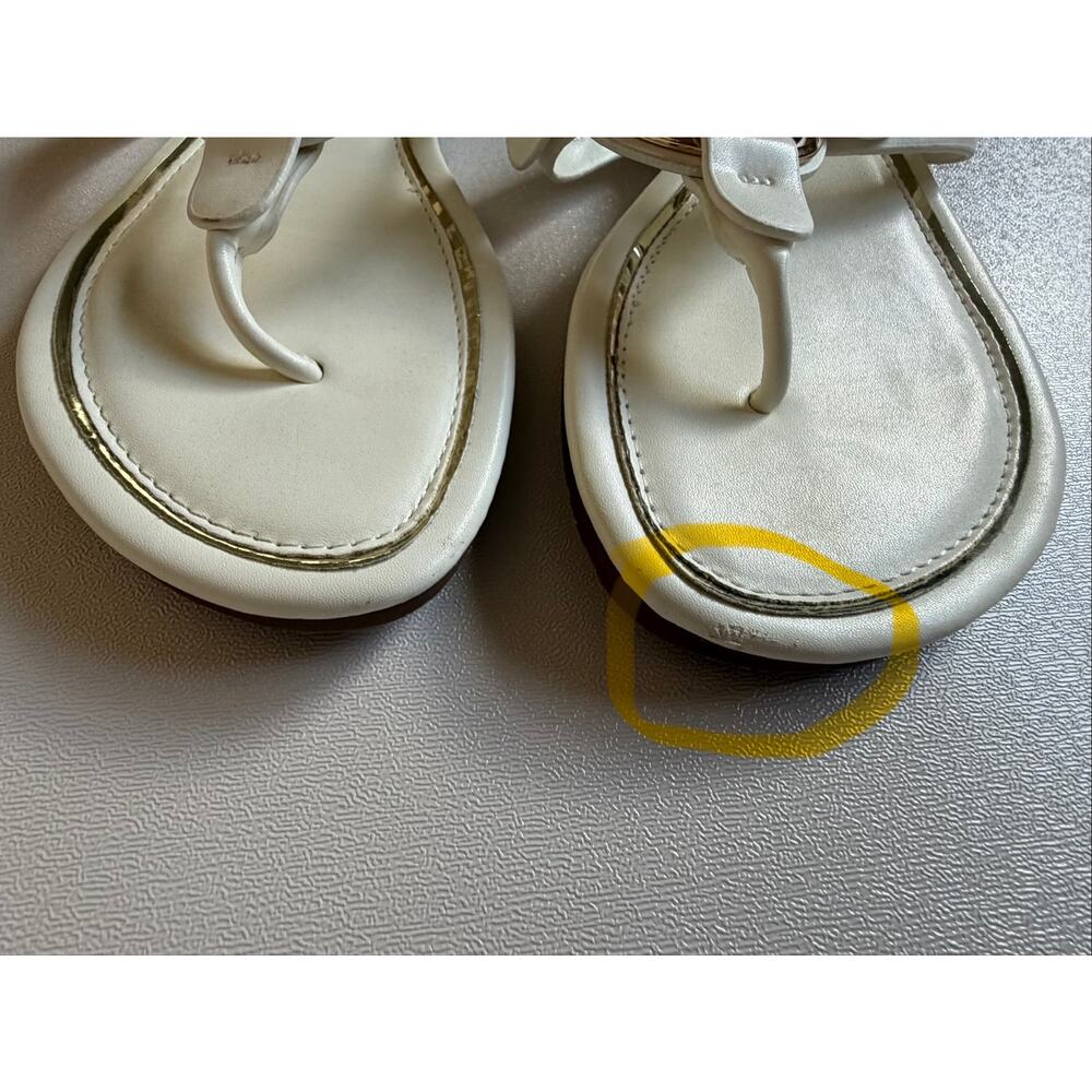 Tory Burch Women's Light Cream / Gold Metal Miller Sandals Size 42/12 - Picture 11 of 11